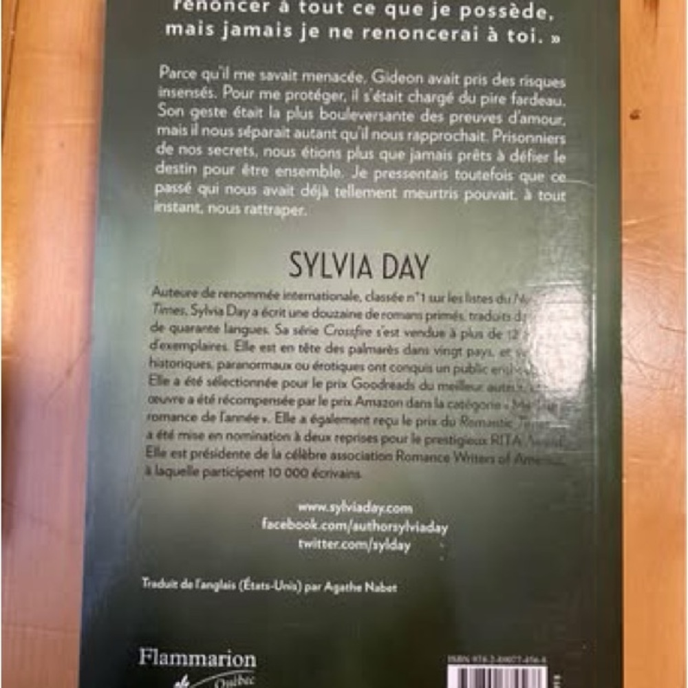 Sylvia Day French Book Paperback Set - Série Crossfire - Livre en français - Picture 4 of 4